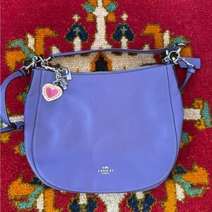 Coach Vibrant Lavender Leather Shoulder Bag